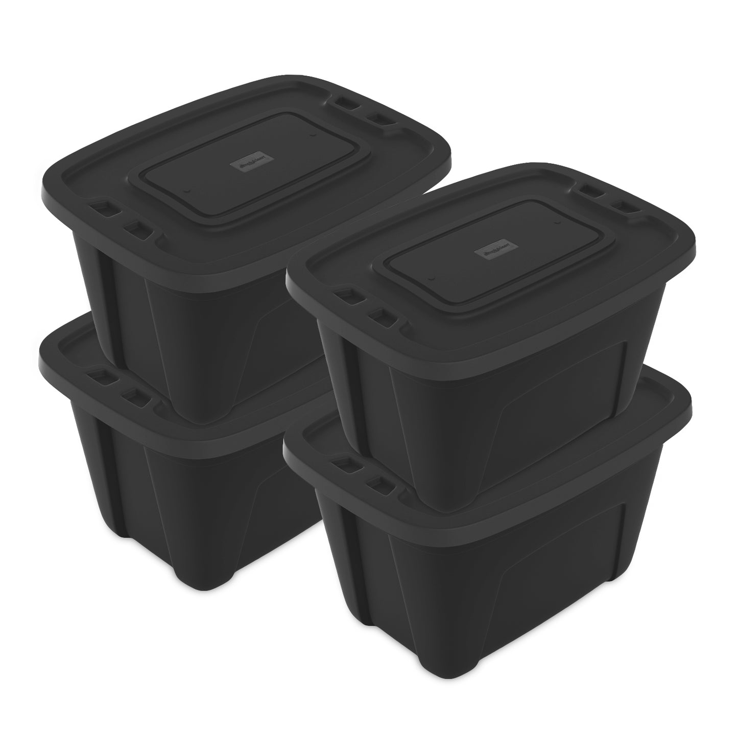 Simplykleen-4-Pack Christmas Storage Totes with Lids (Red/Green), 18-Gallon (72-Quart) Organization Bins, 25.50" x 17.00" x 15.25", Holiday Organizer, Plastic Storage Container Nearly Unbreakable  Made in the USA