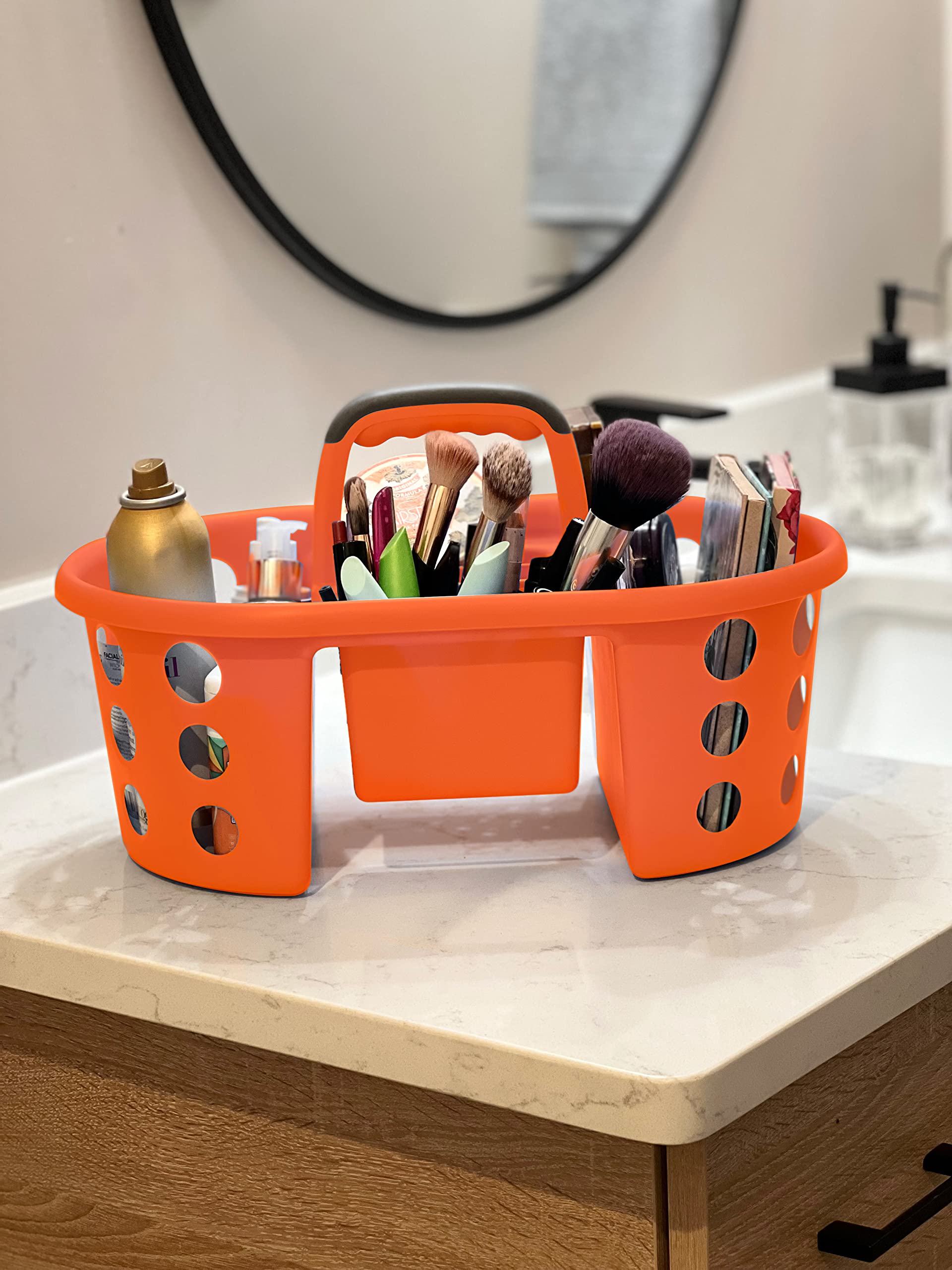 Plastic Douche Caddy Tote, Draagbare Opslag Caddy Mand Organisator Met Handvat Voor Slaapzaal Badkamer Tuin Keuken Schoonmaakmiddelen Blauw Wit Plastic Douche Caddy Tote, Draagbare Opslag Caddy Mand Organisator Met Handvat Voor Slaapzaal Badkamer Tuin Keuken Schoonmaakmiddelen Blauw Wit