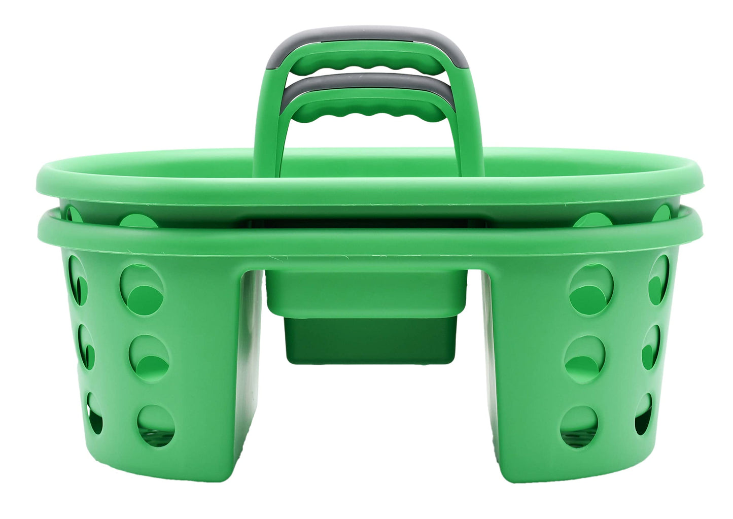 Shower Caddy with Handle 2-Pack Plastic Bathroom Storage Organizer, Green Made in the USA